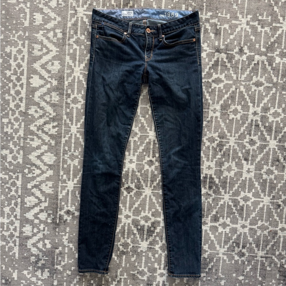 Gap 1969 Always Skinny Jeans Dark Wash Size 28/6R Stretch Denim